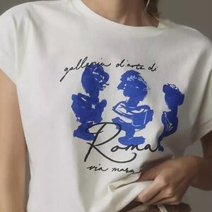 🖤Maeve Blue Graphic Muscle Tee